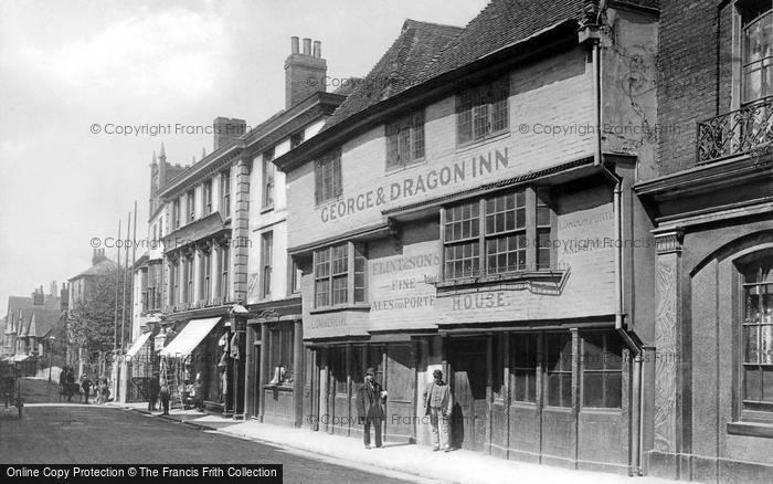 Photo of Canterbury, George And Dragon Inn, High Street c.1895