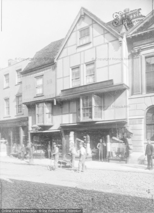 Photo of Canterbury, High Street Near Guildhall 1886