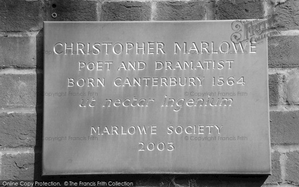 Photo of Canterbury, Marlowe Plaque 2005