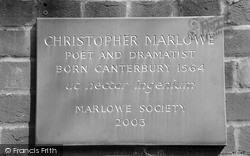 Marlowe Plaque 2005, Canterbury