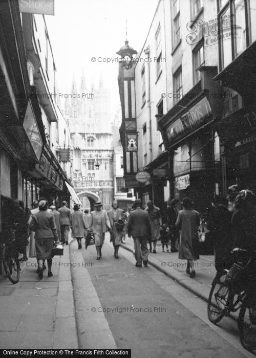 Photo of Canterbury, Mercery Lane 1954