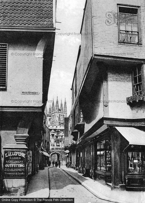 Photo of Canterbury, Mercery Lane c.1890