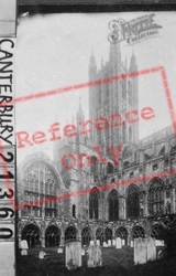 The Cathedral, Bell Harry Tower And Cloister Court 1888, Canterbury