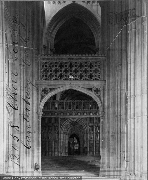 Photo of Canterbury, The Cathedral, Choir Screen c.1875