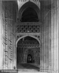 The Cathedral, Choir Screen c.1875, Canterbury