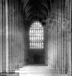 The Cathedral, Nave West 1888, Canterbury