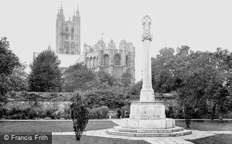 Canterbury, the Cathedral & the Kent War Memorial 1924