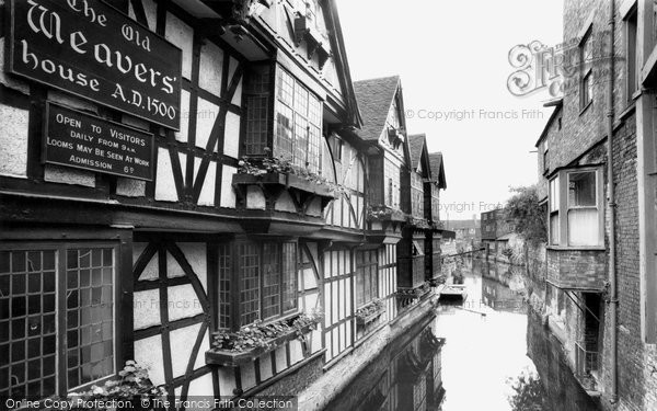 Photo of Canterbury, The Weavers' House c.1955