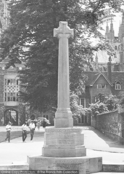 Photo of Canterbury, War Memorial c.1960
