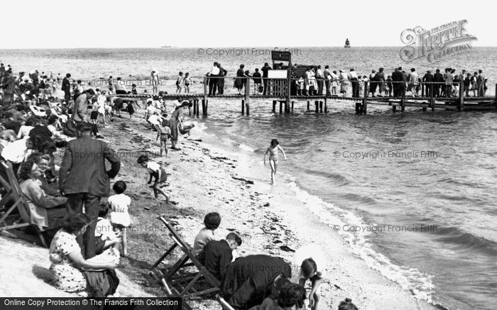 Photo of Canvey Island, Beach Scene c.1955