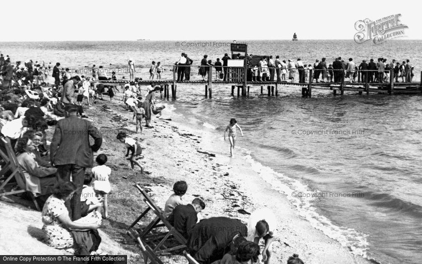 Canvey Island, Beach Scene c1955