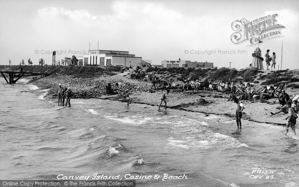Photo of Canvey Island, Casino And Beach c.1955