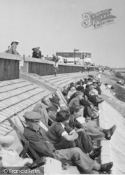 Deckchairs On The New Sea Wall c.1960, Canvey Island