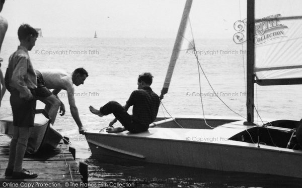 Photo of Canvey Island, Launching A Yacht c.1960