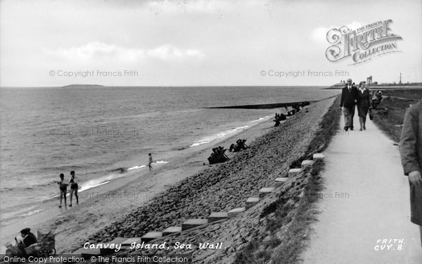 Photo of Canvey Island, Sea Wall c.1950