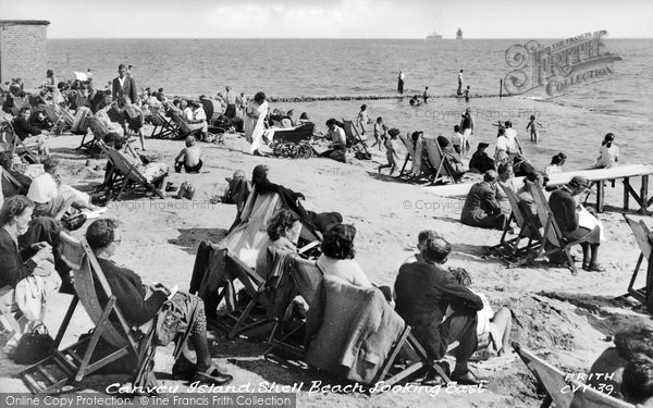 Photo of Canvey Island, Shell Beach Looking East c.1955
