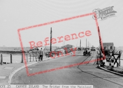 The Bridge From The Main Land c.1955, Canvey Island