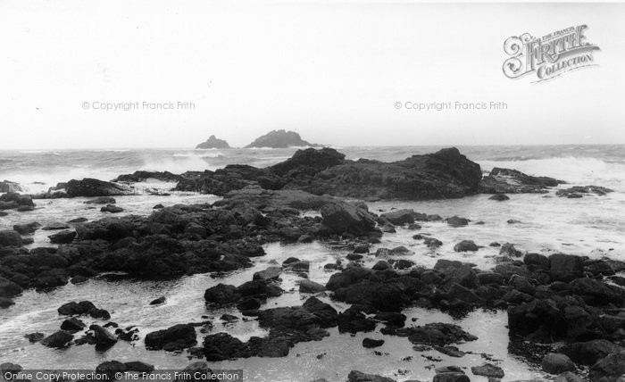 Photo of Cape Cornwall, Rough Sea 1955