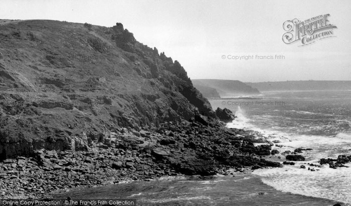 Photo of Cape Cornwall, The Rocks c.1955