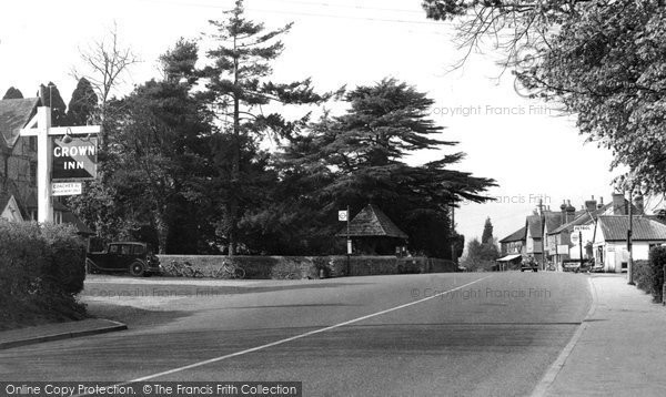 Photo of Capel, Crown Hotel And Main Road c.1955