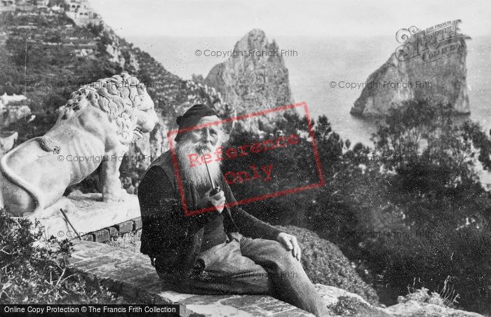 Photo of Capri, A Man, Gardens Of Augustus c.1930 