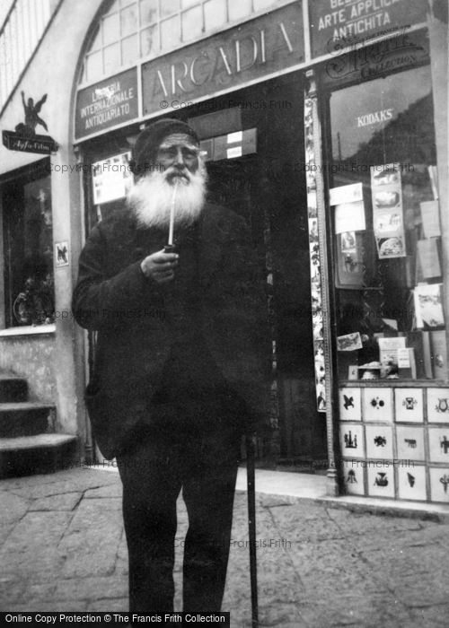 Photo of Capri, A Man In Town Centre c.1930