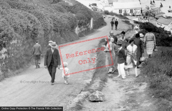 Photo of Carbis Bay, People On The Cliff Walk 1927