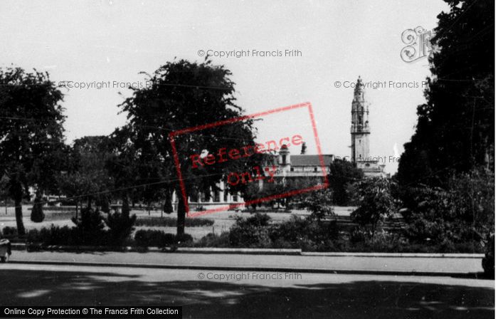 Photo of Cardiff, Cathays Park c.1955