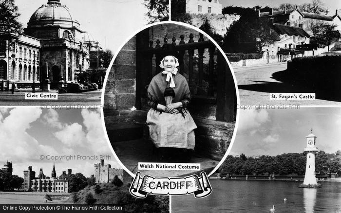 Photo of Cardiff, Composite c.1955