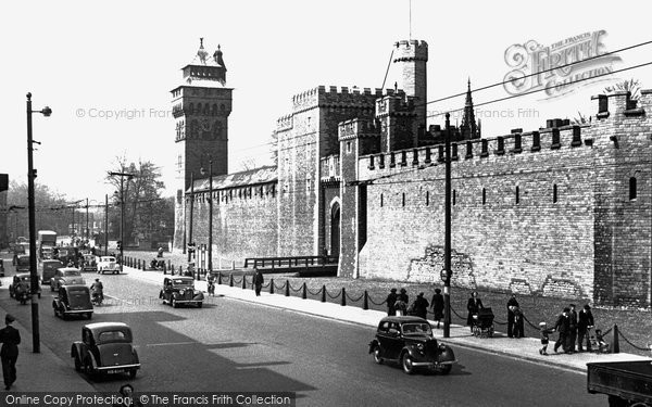 Photo of Cardiff, Duke Street And The Castle c.1955