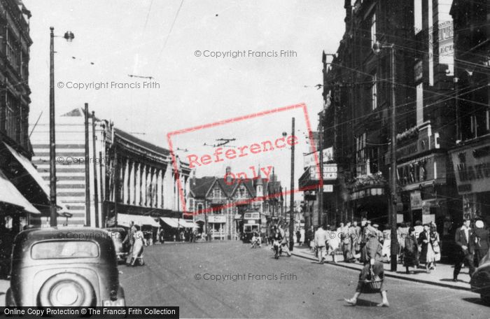Photo of Cardiff, Queen Street c.1955