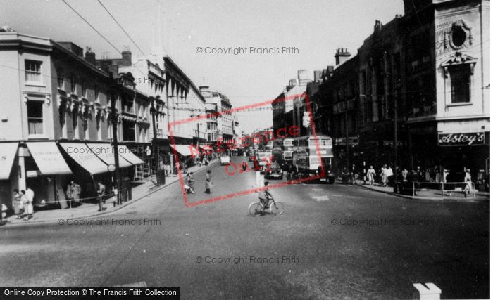 Photo of Cardiff, Queen Street c.1960