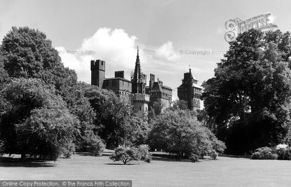 Photo of Cardiff, The Castle From Bute Park c.1960