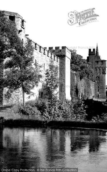 Photo of Cardiff, The Castle Wall c.1955