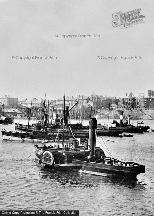 Photo of Cardiff, The Docks, A Paddle Steamer 1893