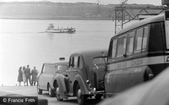 Cardiff, the Ferry Queue 1962