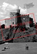 The Green And Castle Keep c.1960, Cardiff
