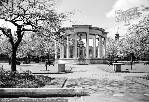 Cardiff, The War Memorial c.1950