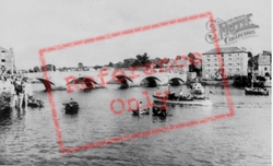 The River Teifi And Bridge c.1965, Cardigan