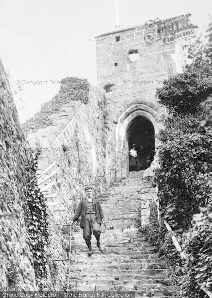 Photo of Carisbrooke, Castle, The Keep Steps c.1880