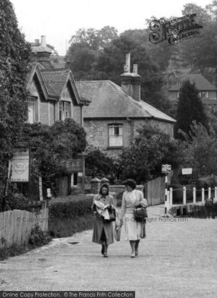 Photo of Carisbrooke, Ladies Walking Through Village c.1955