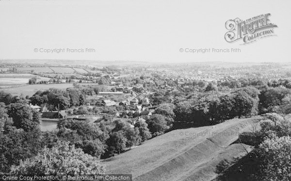 Photo of Carisbrooke, View Towards Newport From Castle c.1960