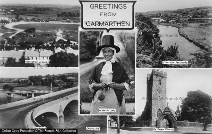 Photo of Carmarthen, Composite c.1955