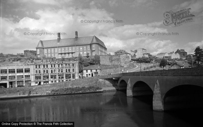 Photo of Carmarthen, County Hall And Bridge 1962