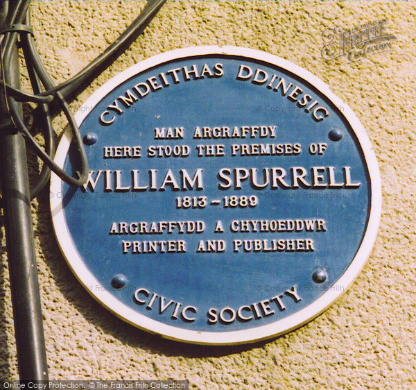 Photo of Carmarthen, Plaque In Memory Of William Spurrell 2004