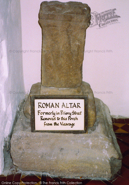 Photo of Carmarthen, Roman Altar In Porch Of St Peter's 2004
