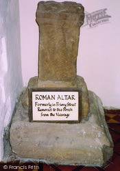 Roman Altar In Porch Of St Peter's 2004, Carmarthen