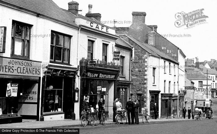 Photo of Carmarthen, Shops On Lammas Street 1949