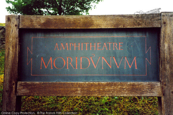 Photo of Carmarthen, Sign Outside Amphitheatre 2004