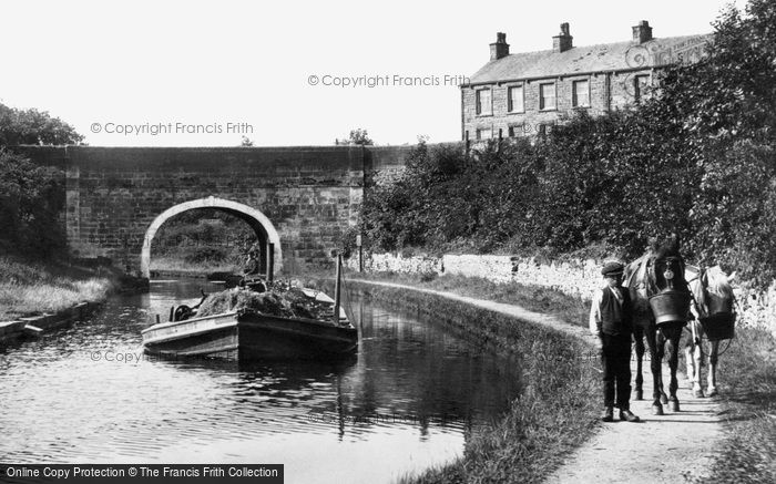 Carnforth, Barge On The Canal 1918